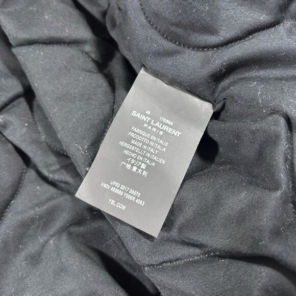 Saint Laurent Teddy Jacket Je T'aime Blue Size M Corduroy & Wool - Picture 11 of 12